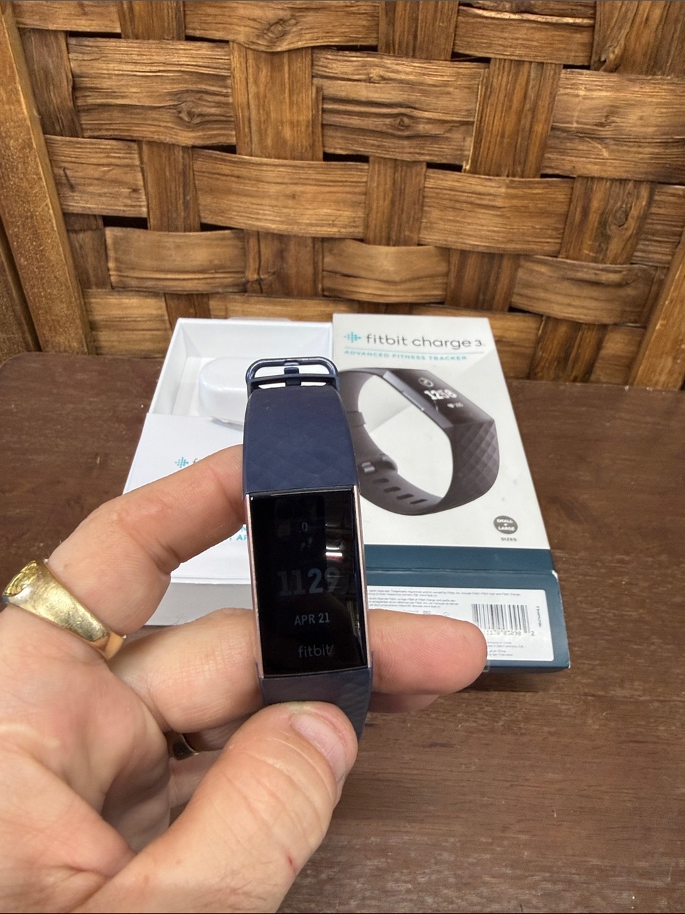 fitbit Charge 3 Fitness Tracker - Dark Blue Band
